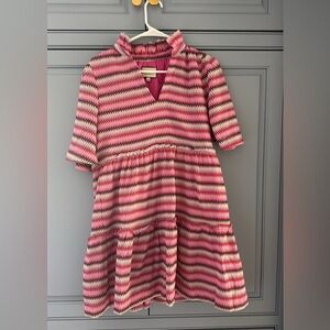 Tnuck zig zag knit strip Crawford dress, NWOT